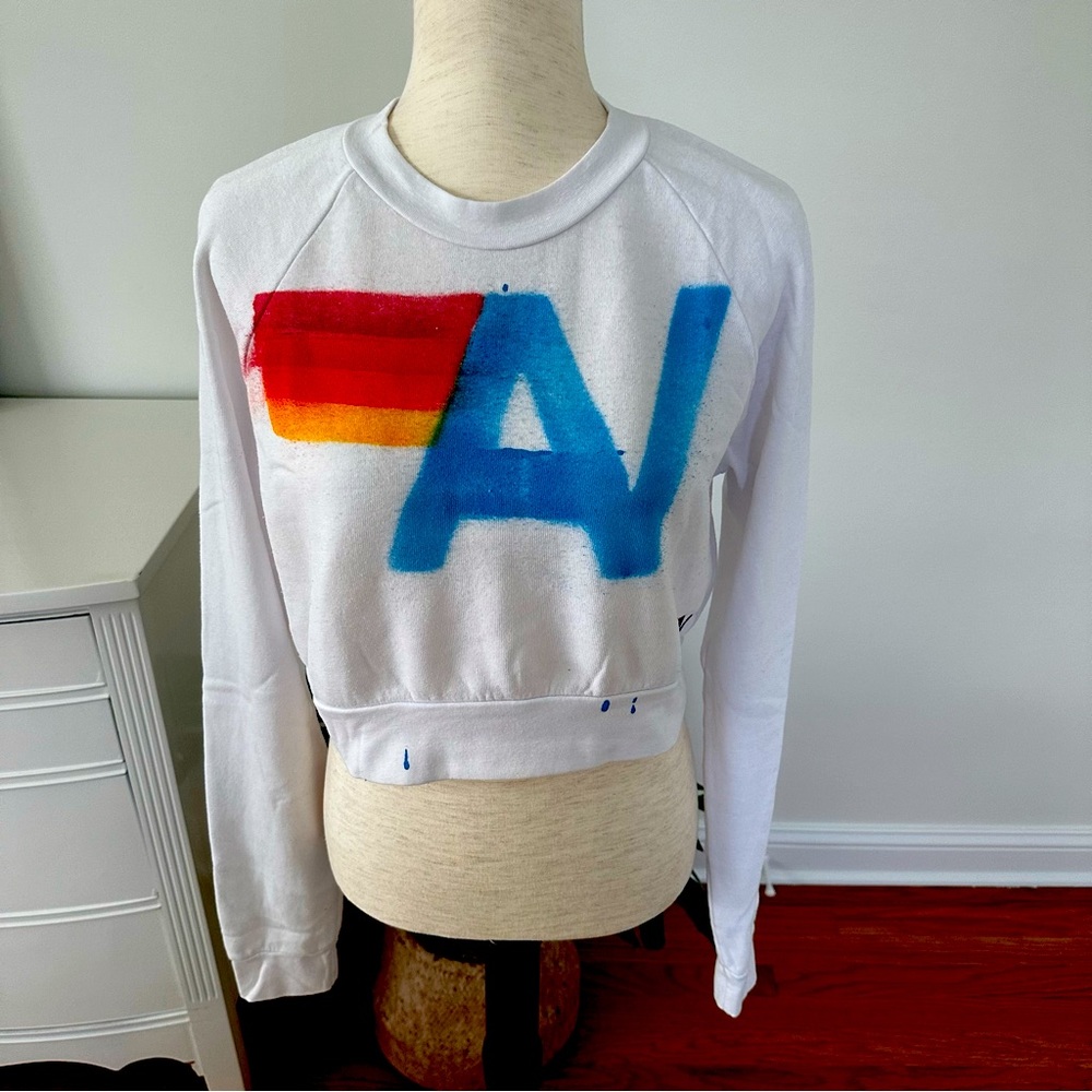 Aviator Nation ARTIST SWEATSHIRT- LOGO Cropped